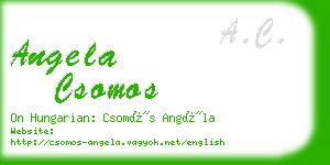 angela csomos business card